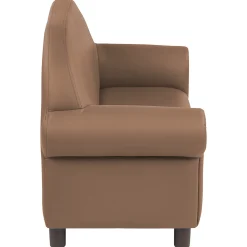 Little Lux Chocolate Preschool Sofa | Adjustable Faux Leather Kids' Couch
