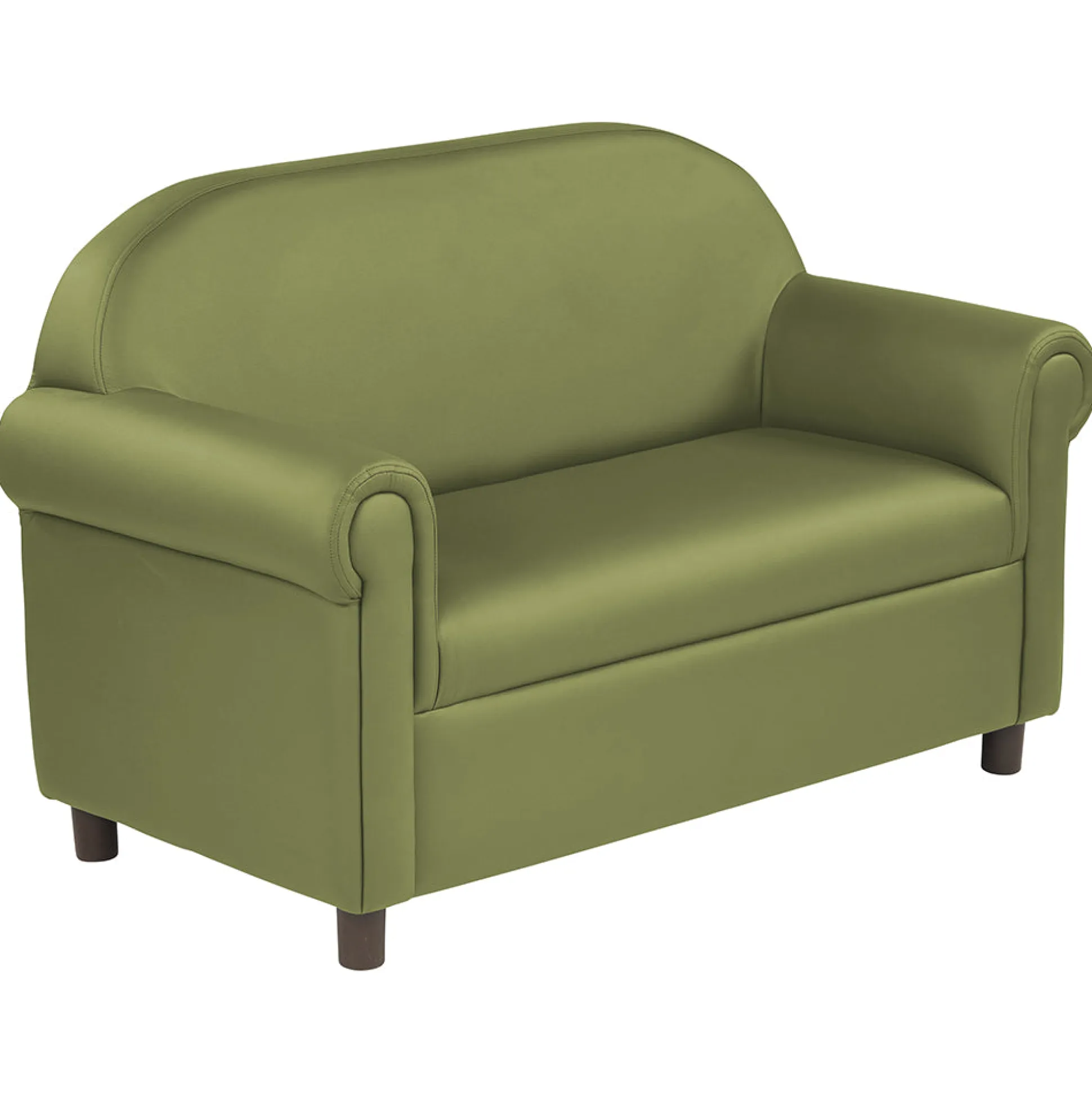 Little Lux Fern Green Preschool Sofa | Adjustable Faux Leather Kids' Couch