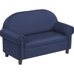 Little Lux Navy Preschool Chair & Sofa Set | Adjustable Faux Leather Kids’ Seating