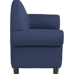 Little Lux Navy Preschool Lounge Chair | Adjustable Kids’ Soft Seat for Reading & Relaxation