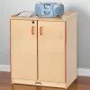 Lockable Mobile Media Cart with Adjustable Shelves