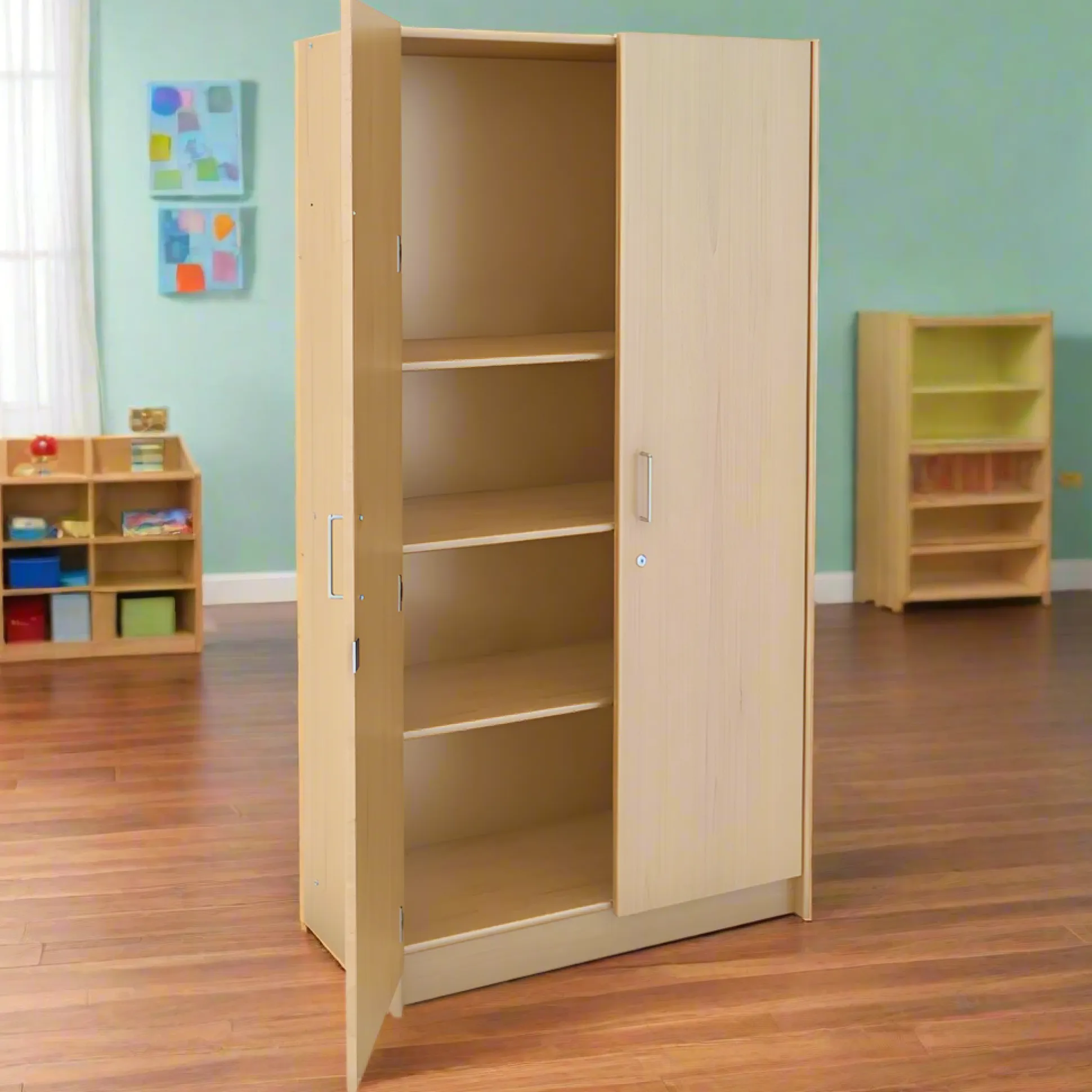 Lockable Teacher Storage Cabinet | Secure, Durable Classroom Storage with Adjustable Shelves