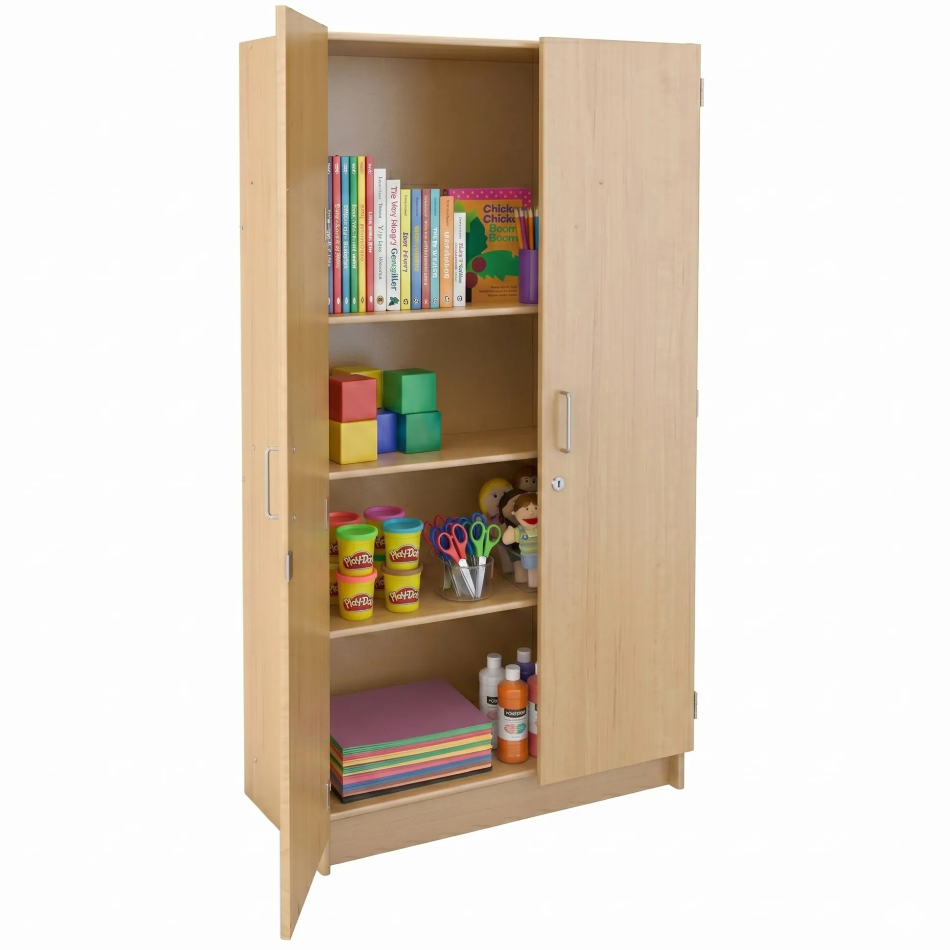 Lockable Teacher Storage Cabinet | Secure, Durable Classroom Storage with Adjustable Shelves