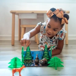 Magna-Tiles Forest Adventure Set | 25-Piece Magnetic Building Tiles with Woodland Animals