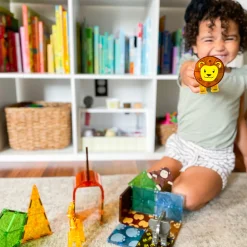 Magna-Tiles Safari Adventure Set | 25-Piece Magnetic Building Tiles with Wild Animal Friends