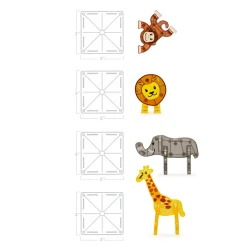 Magna-Tiles Safari Adventure Set | 25-Piece Magnetic Building Tiles with Wild Animal Friends