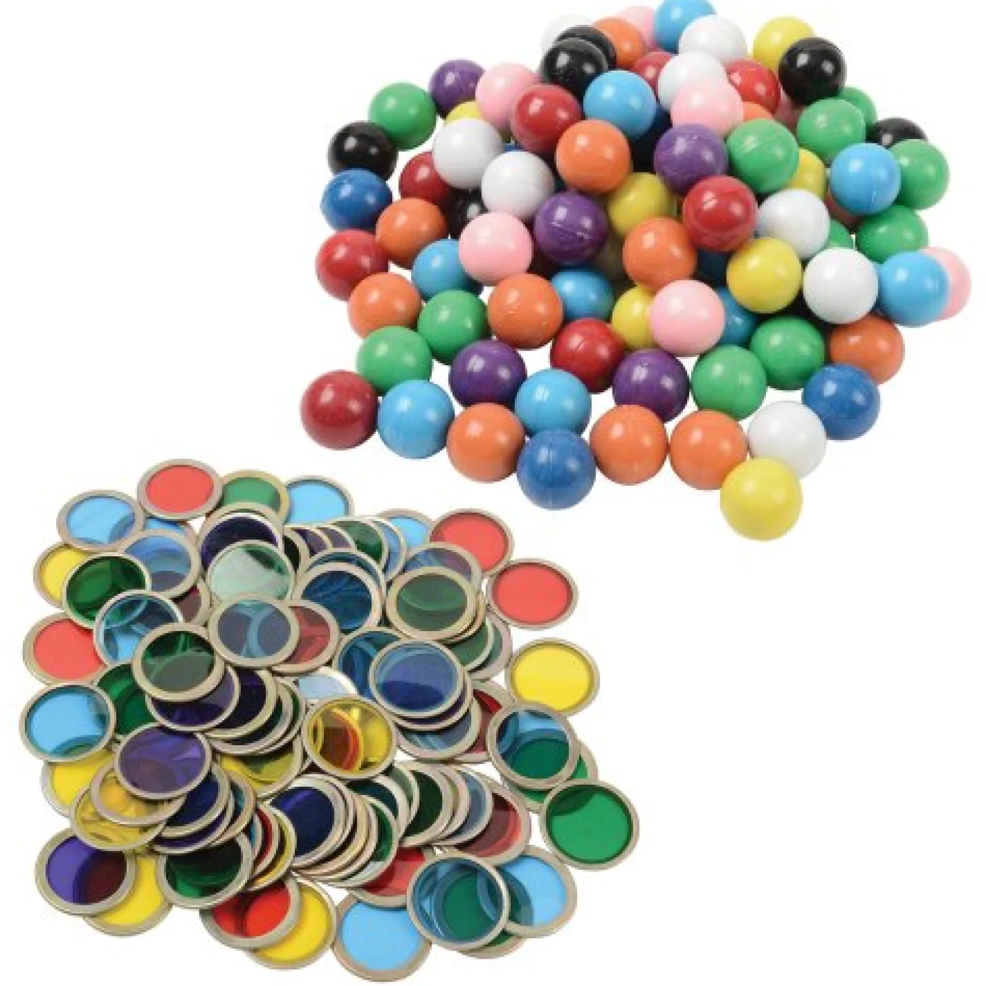 Magnet Accessory Set – 100 Metal Chips & 100 Magnetic Marbles