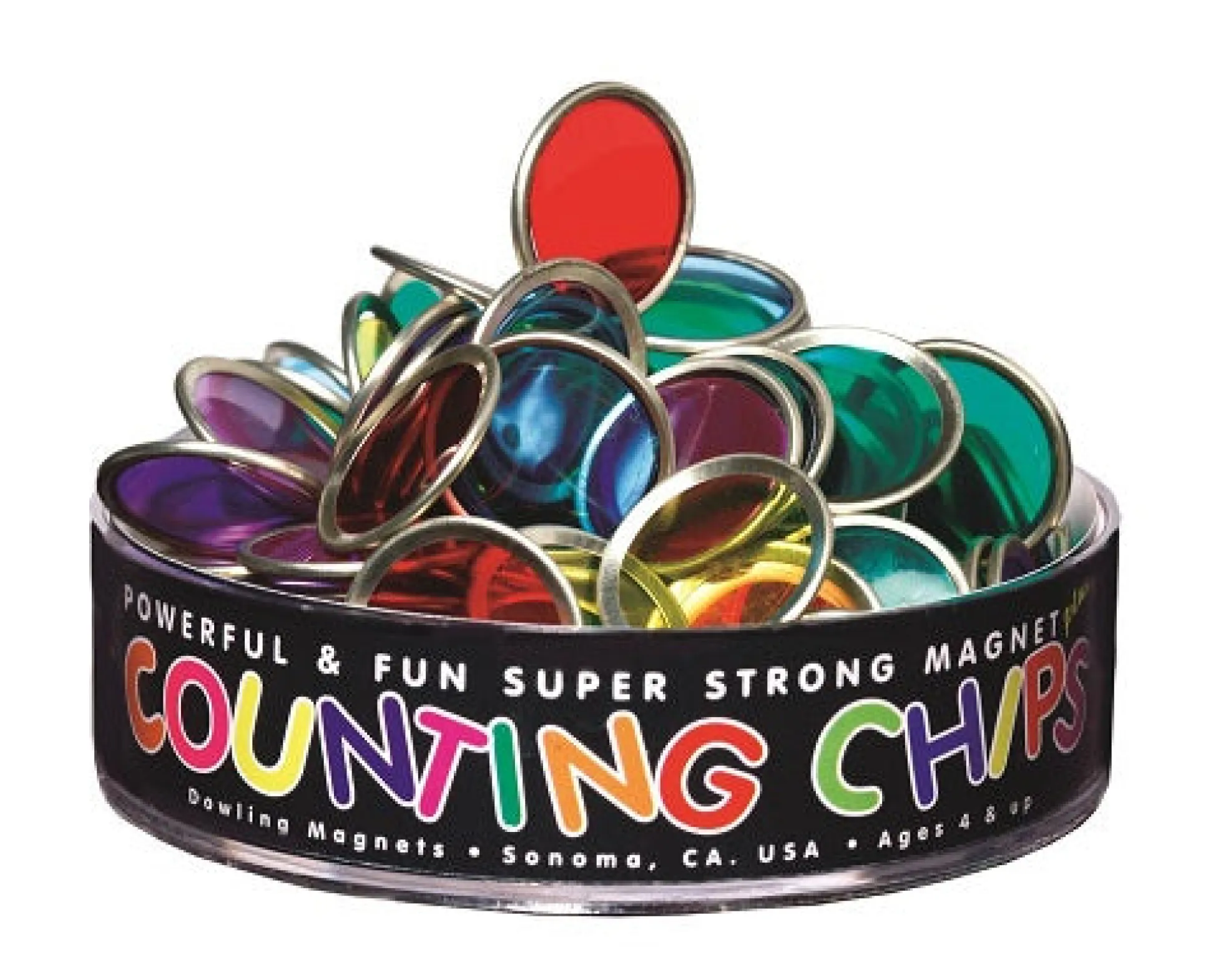 Magnetic Counting Chips & Block Magnet Set | 75-Piece STEM Learning Kit