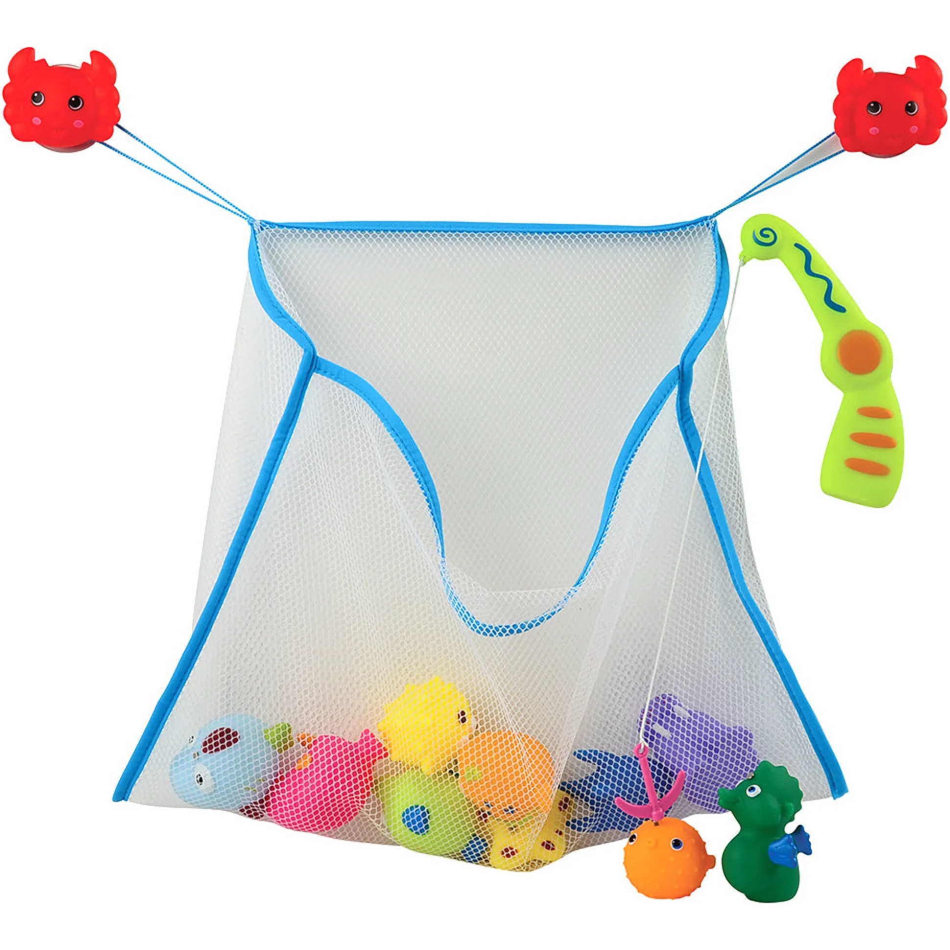 Magnetic Fishing Game with 10 Soft Sea Creatures, Fishing Pole & Draining Net