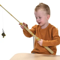 Magnetic Fishing Set | Educational Fishing Game with 4 Magnetic Poles & 24 Floating Fish