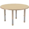 36" Maple Adjustable Activity Table with Chunky Maple Legs | Early Childhood Classroom Learning Table