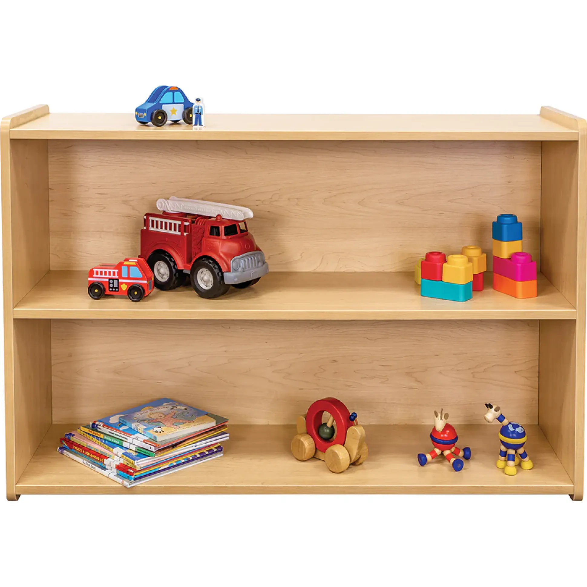 Maple-Toned Preschool Storage Shelf | GREENGUARD® Certified