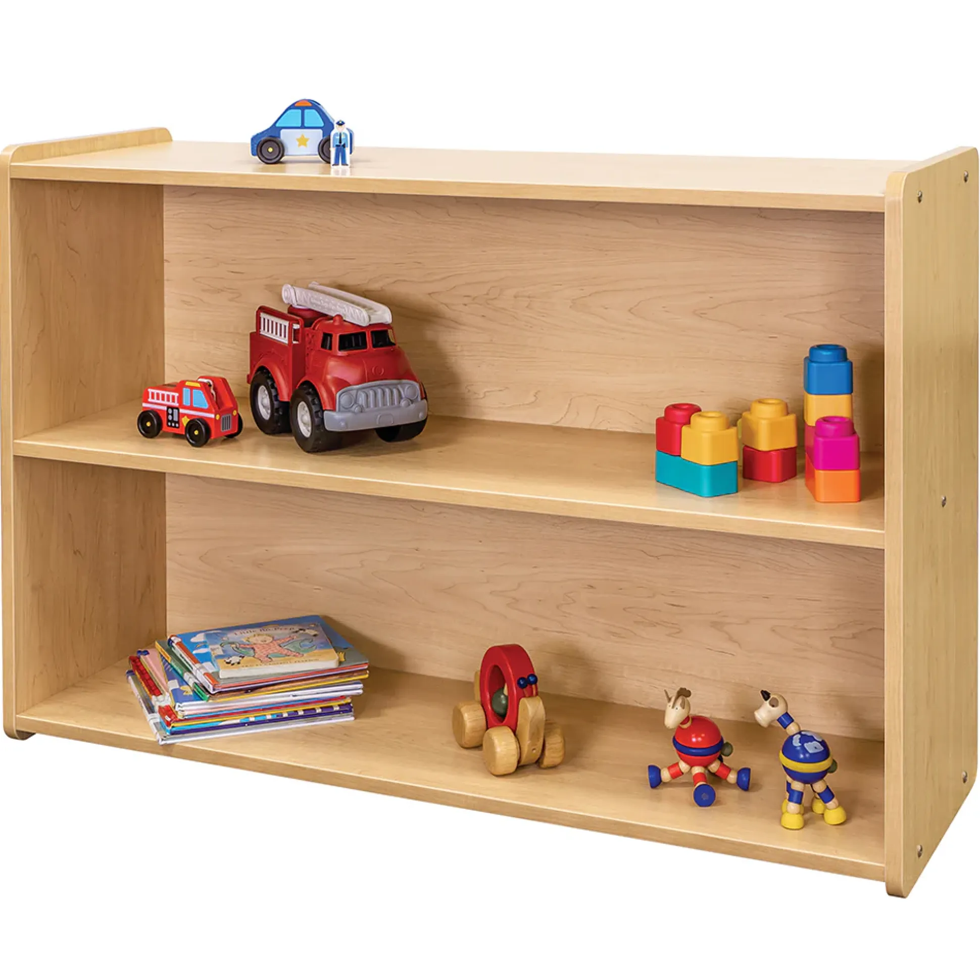 Maple-Toned Preschool Storage Shelf | GREENGUARD® Certified