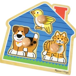 Melissa & Doug® Beginner House Pets Knobbed Puzzle - 3 PC