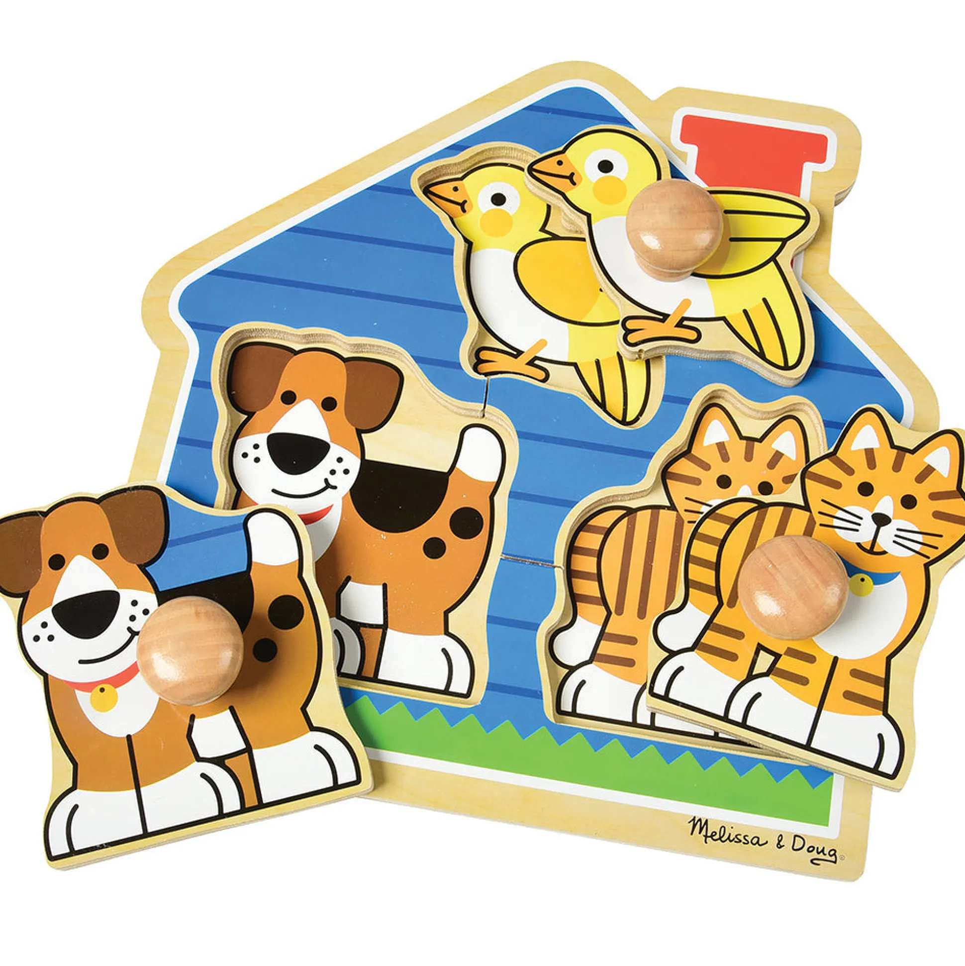 Melissa & Doug® Beginner House Pets Knobbed Puzzle - 3 PC