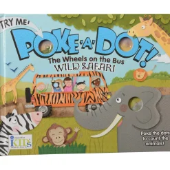 Melissa & Doug® Poke-A-Dot Book / The Wheels On the Bus Wild Safari 20 Pages