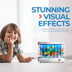 Mini Aquarium Lamp with Rolling Screen | Compact Calming Sensory Light