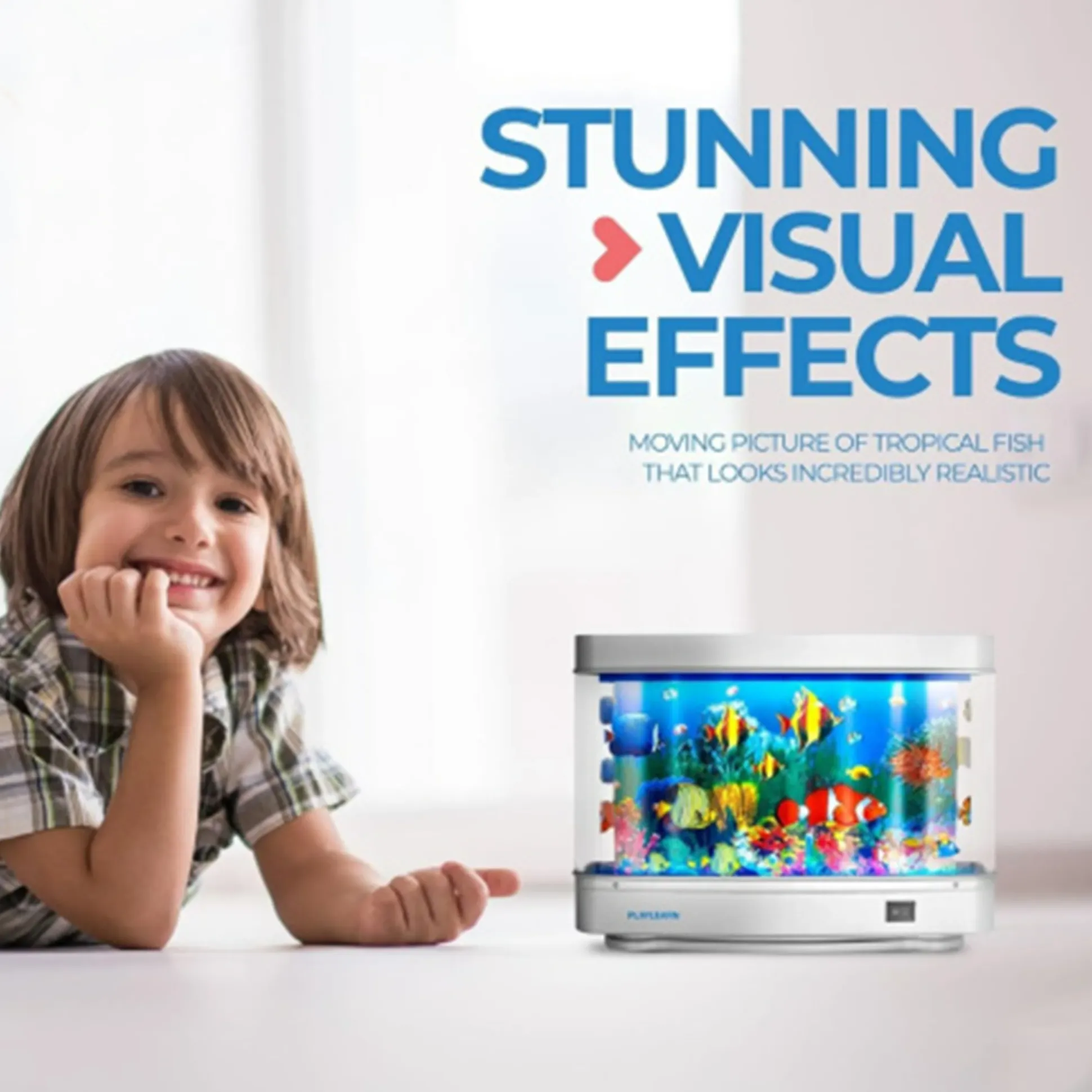 Mini Aquarium Lamp with Rolling Screen | Compact Calming Sensory Light