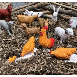 Mini Farm Animal Figures Set – 108 Vinyl Animals for Counting, Sorting & Learning
