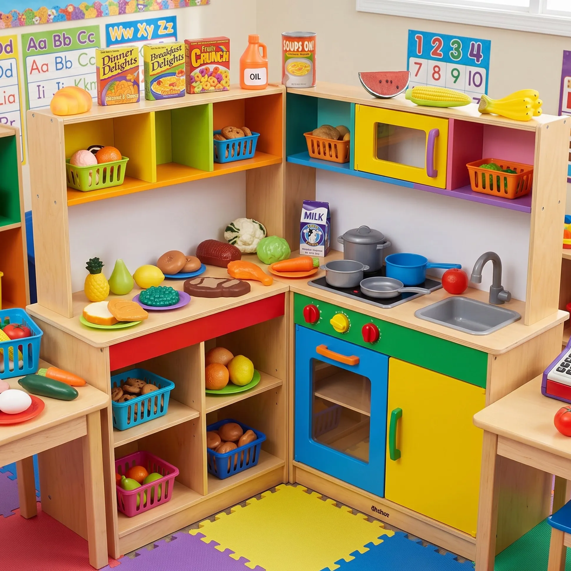 Mini Play Food Set | 37-Piece Plastic Toy Food Set