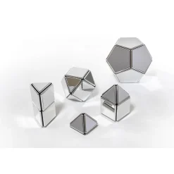Mirrored Magnetic Polydron | 48-Piece STEM Geometry Building Set