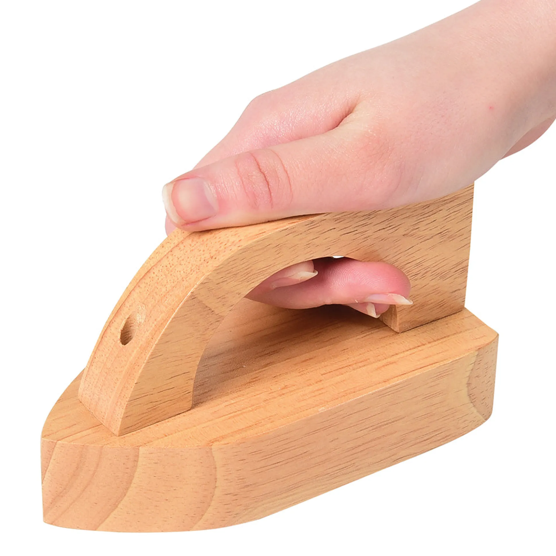 Montessori Dramatic Play Accessory Bundle | Pretend Play Hardwood Iron, Doll Bed & Lacing Boot
