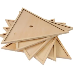 Montessori Tryangle Game | Wooden Triangle Pattern Blocks & Geometry Learning Set for Ages 4+