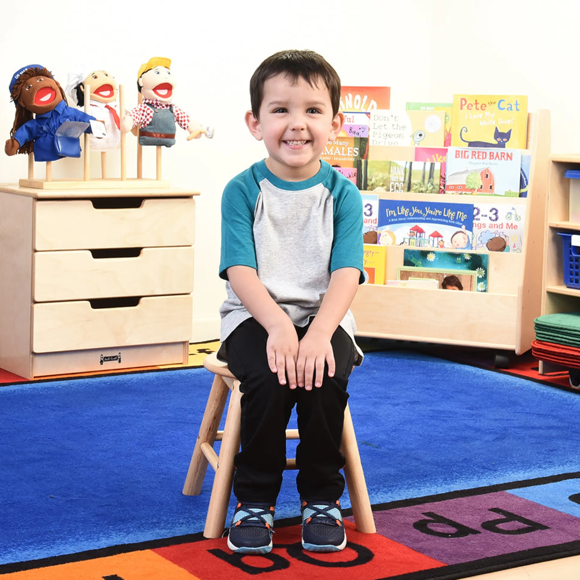 Montessori Wooden Classroom Stool