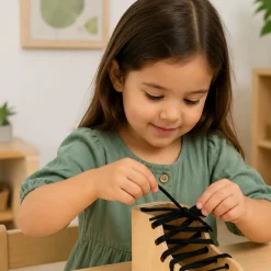 Montessori Wooden Lacing Boot