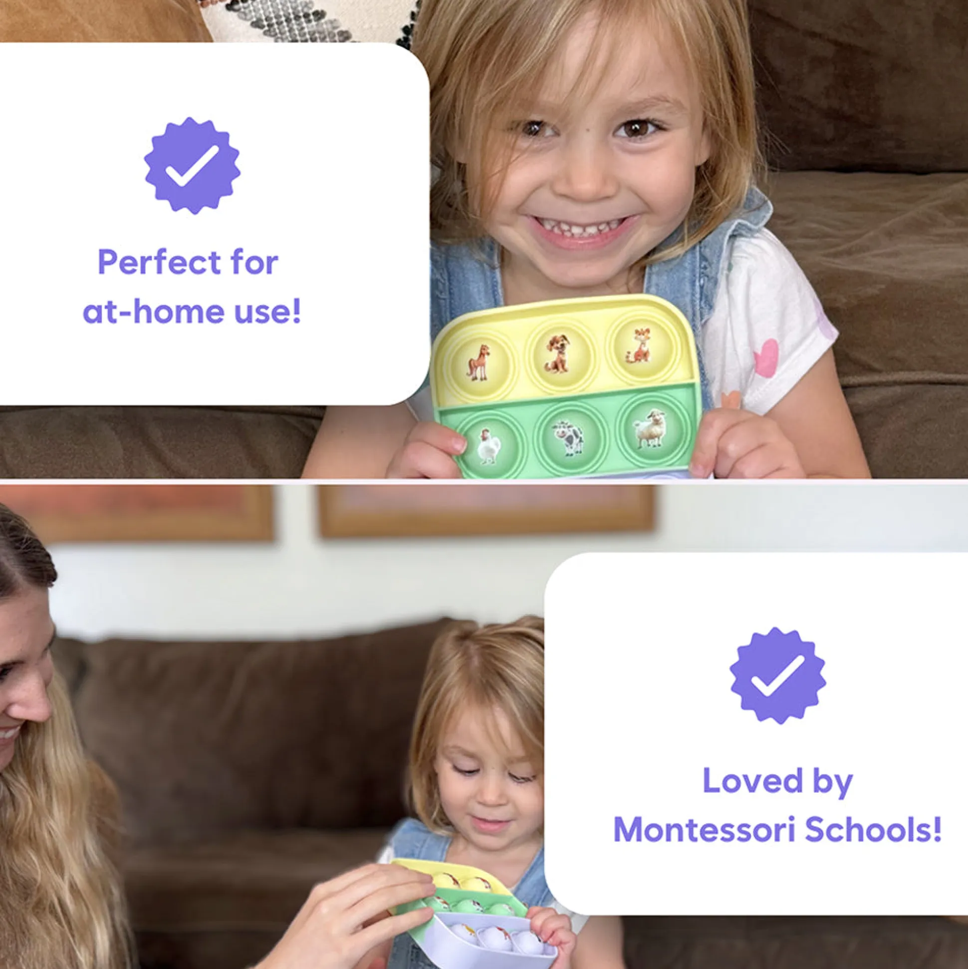 Ms. Brandi’s Popplers Matching Game | First Words Fidget Fun 54-Piece Set