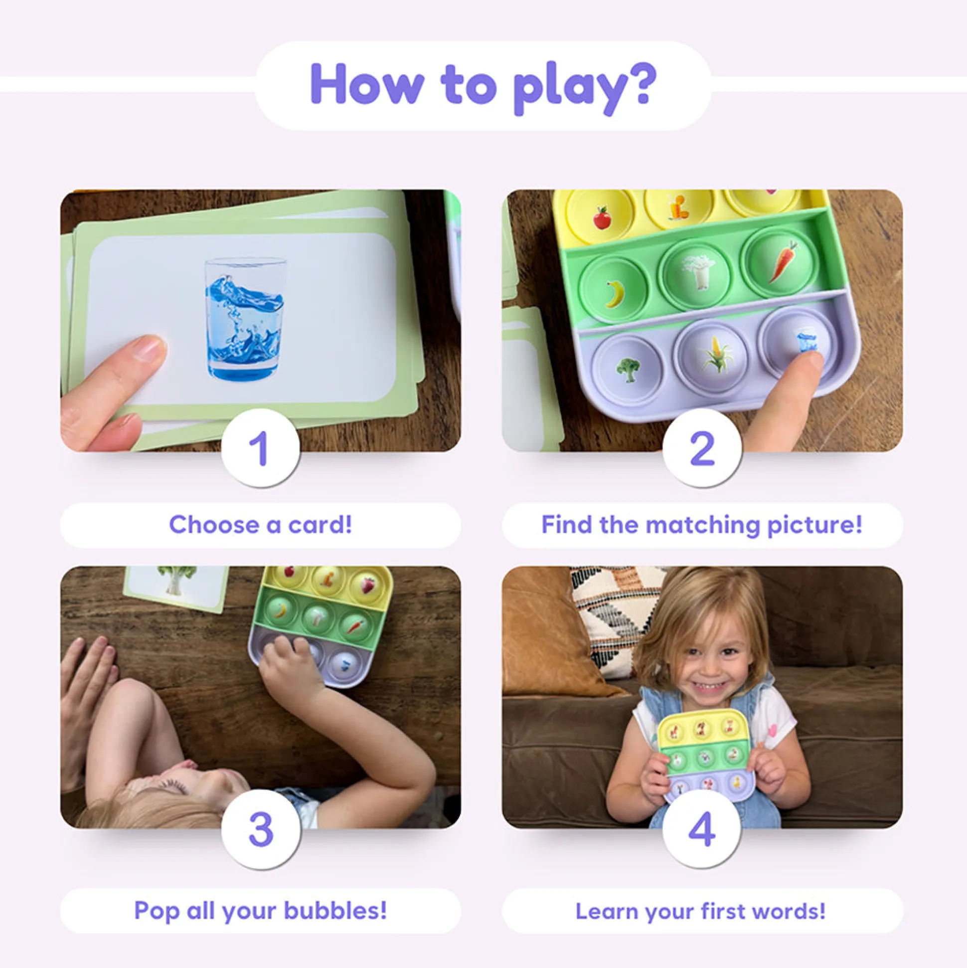 Ms. Brandi’s Popplers Matching Game | First Words Fidget Fun 54-Piece Set