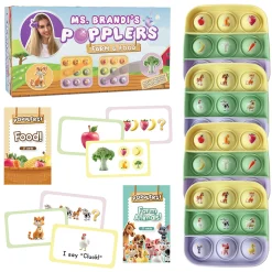 Ms. Brandi’s Popplers Matching Game | First Words Fidget Fun 54-Piece Set