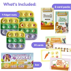 Ms. Brandi’s Popplers Matching Game | First Words Fidget Fun 54-Piece Set