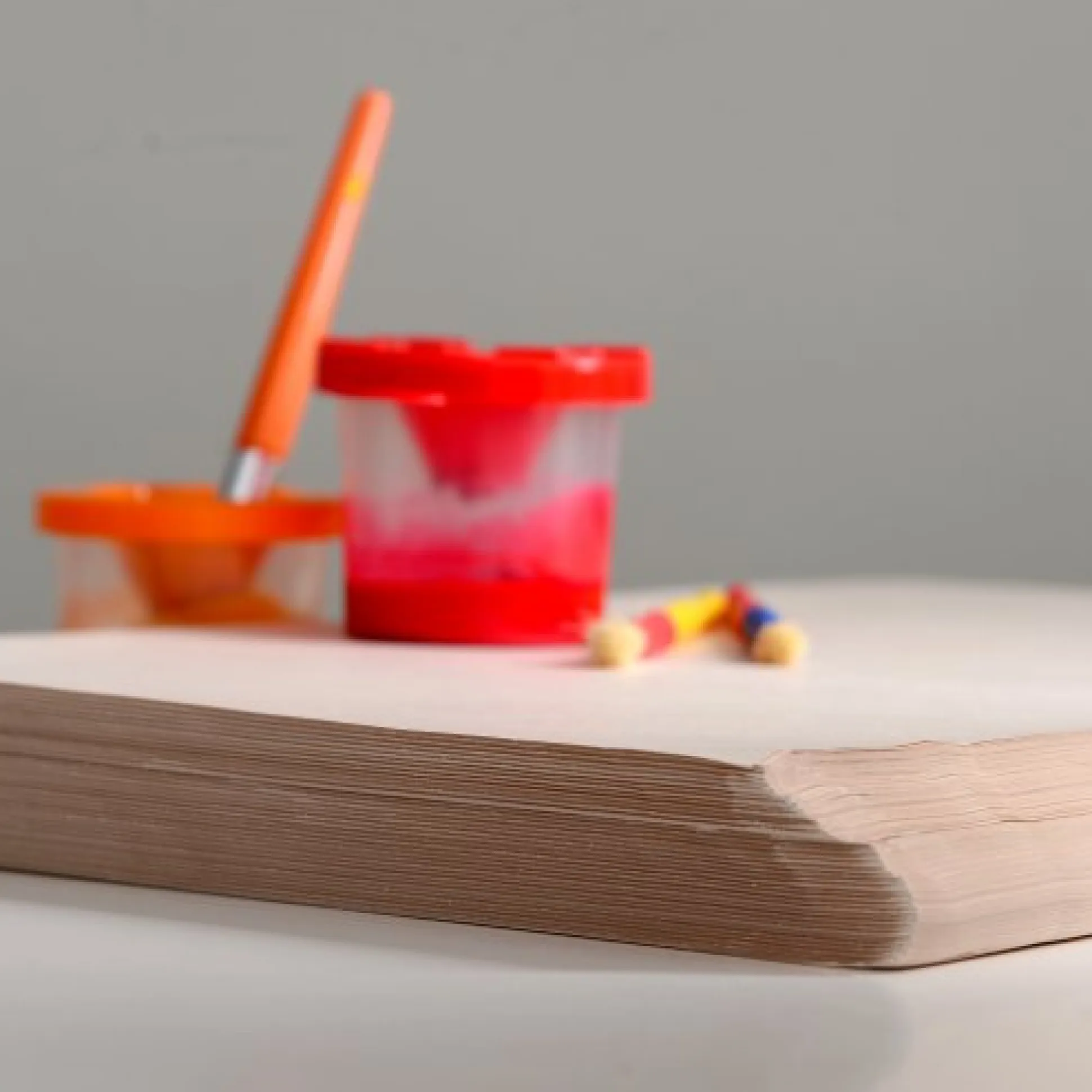 Multi-Color Paint Cups & Brushes