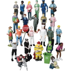 Multicultural Community Helpers Playset | 24 Career Figures for Block Play