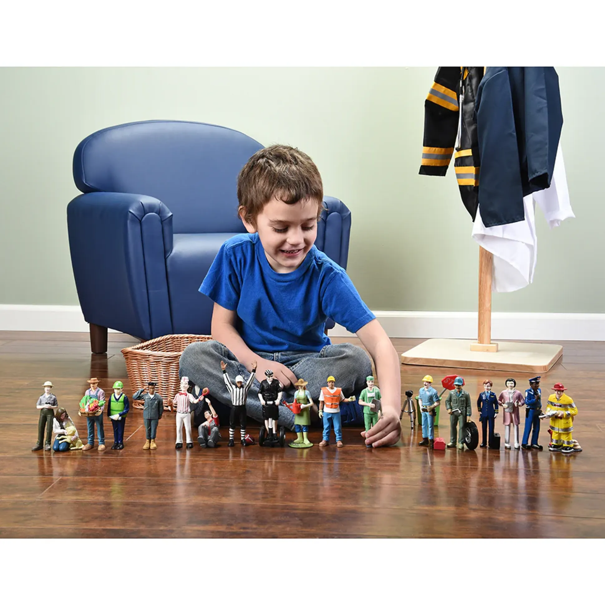 Multicultural Community Helpers Playset | 24 Career Figures for Block Play