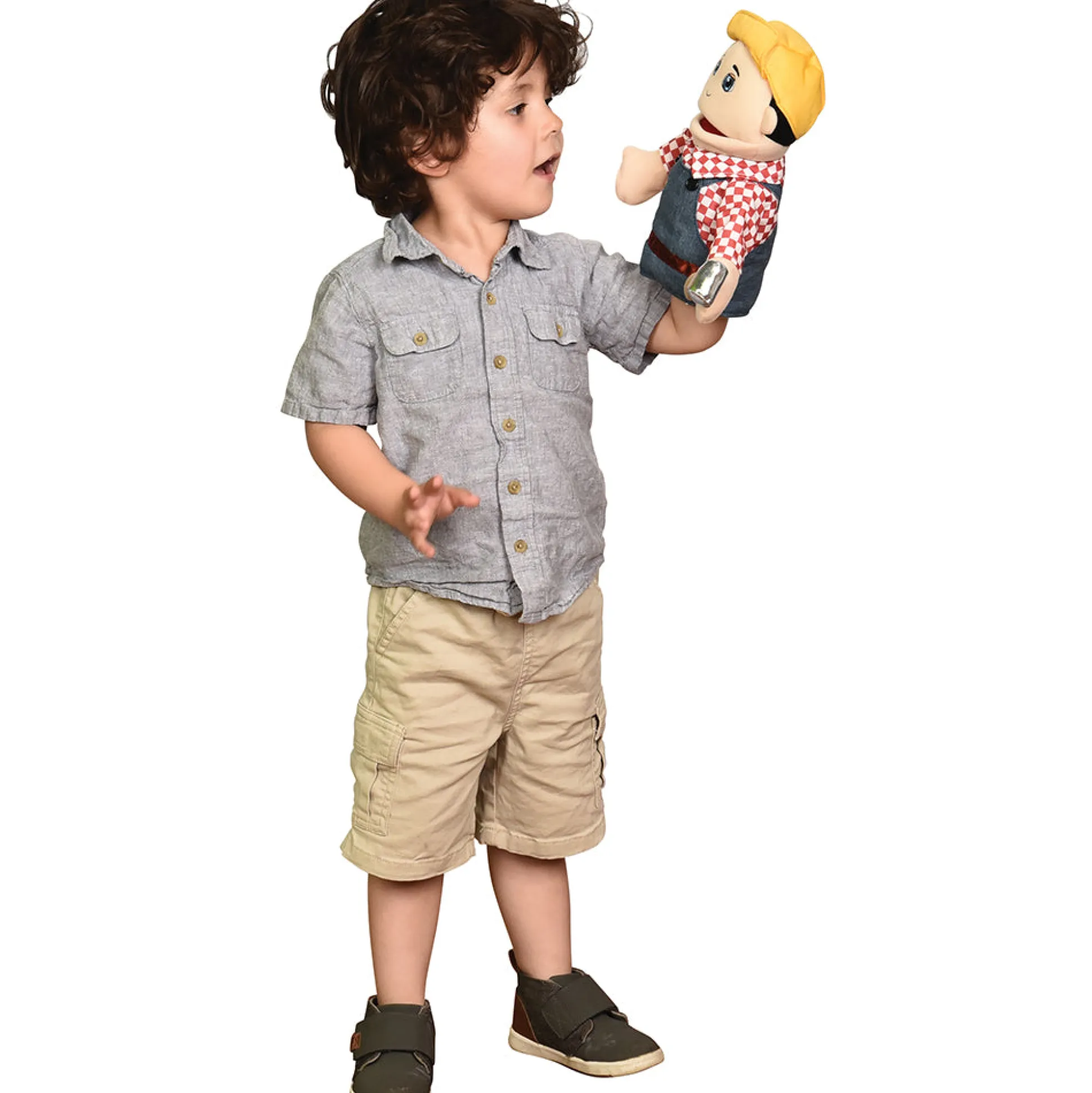 Multi-Ethnic Career Puppet - Construction Worker