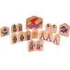 Multi-Ethnic Royal Court Wooden Play Figures | 16-Piece Beech Wood Set
