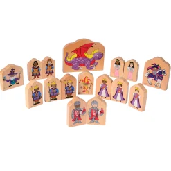 Multi-Ethnic Royal Court Wooden Play Figures | 16-Piece Beech Wood Set