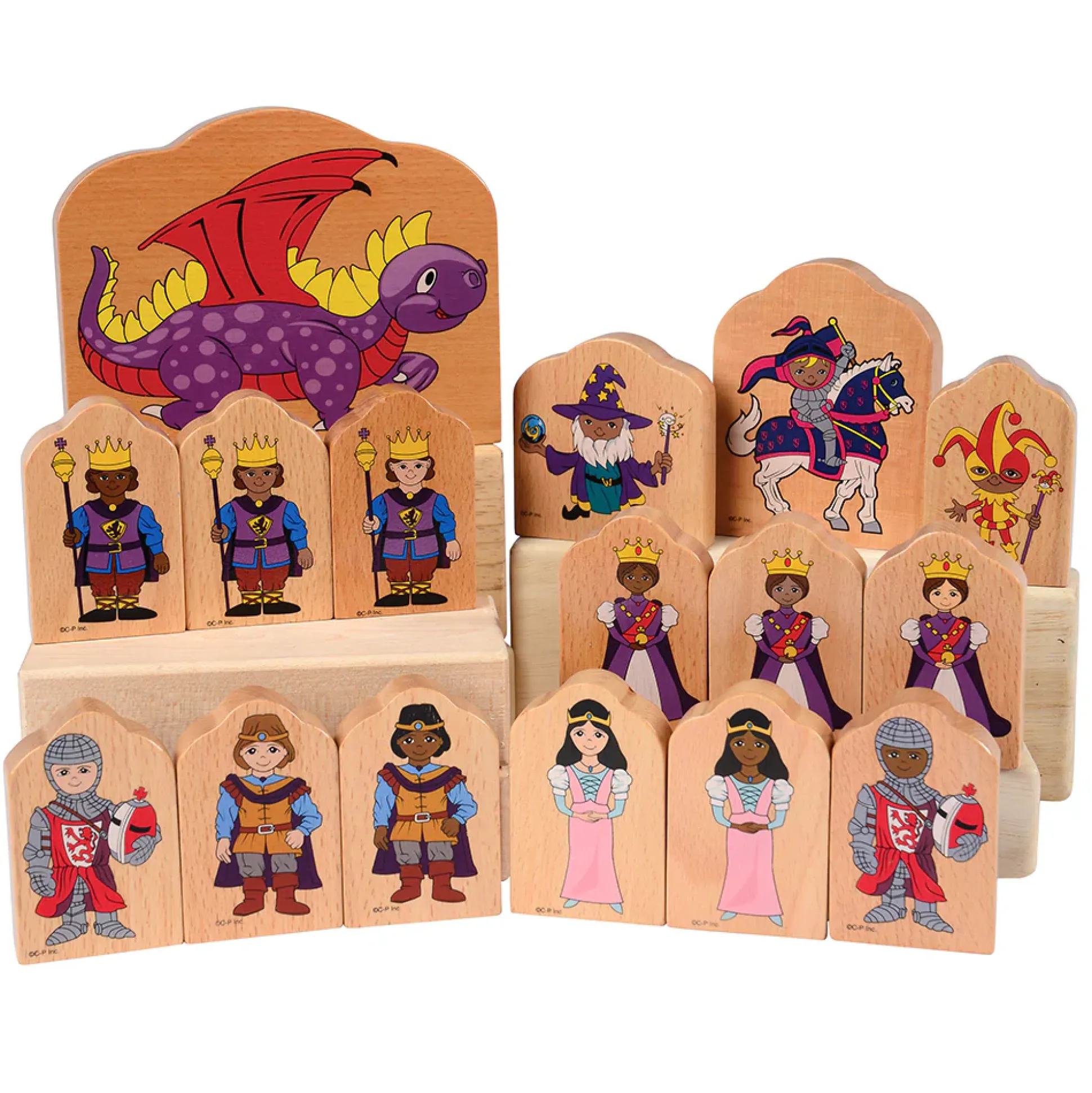 Multi-Ethnic Royal Court Wooden Play Figures | 16-Piece Beech Wood Set