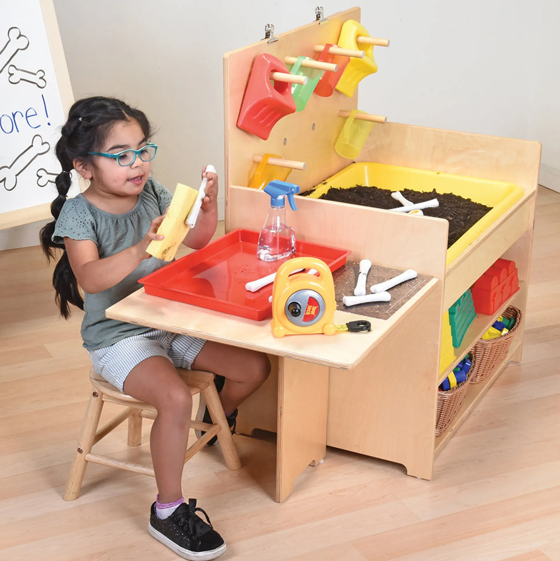 Multi-Functional Innovation Station | Sensory Play, Table, and Easel Combo