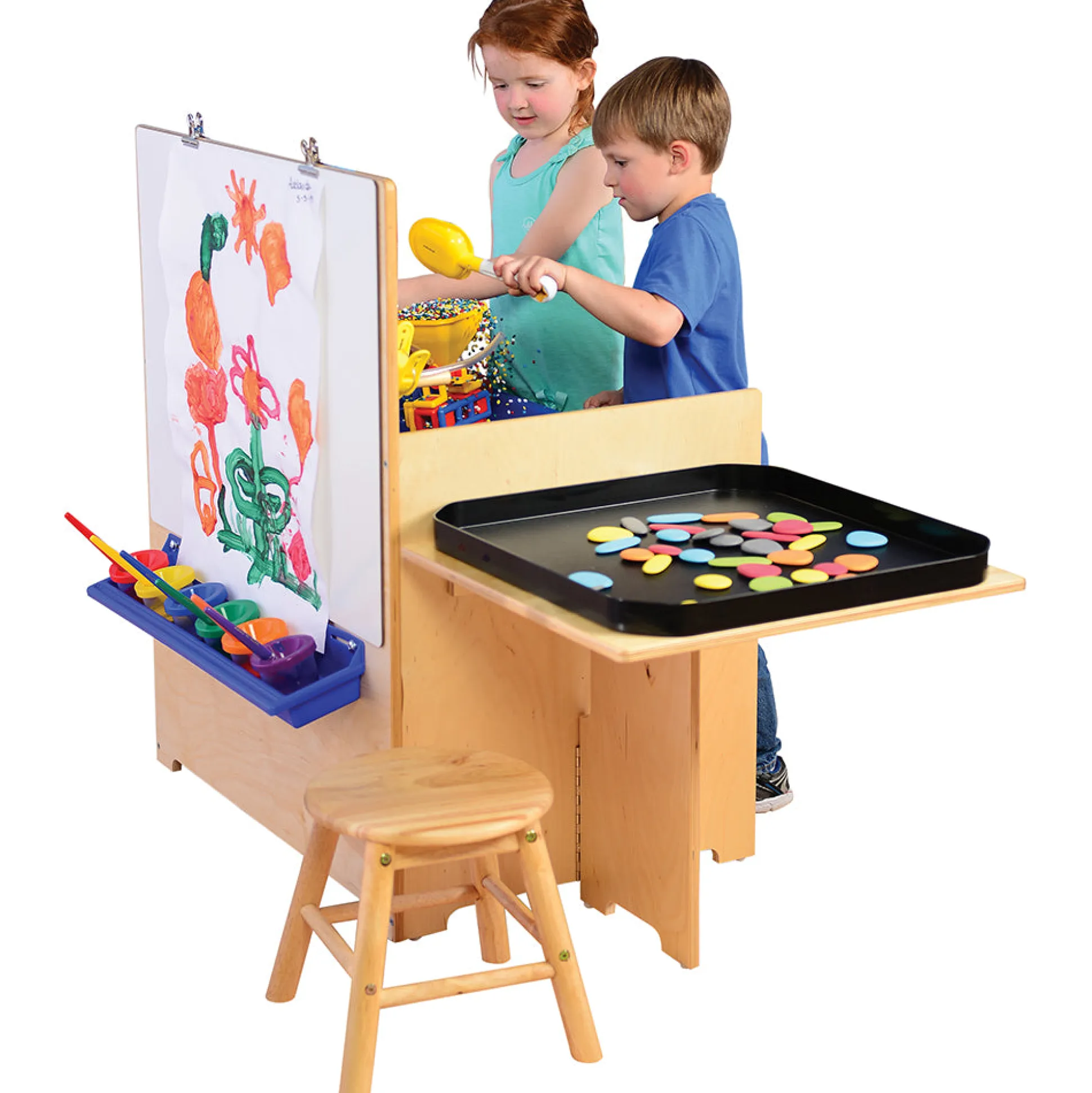 Multi-Functional Innovation Station | Sensory Play, Table, and Easel Combo
