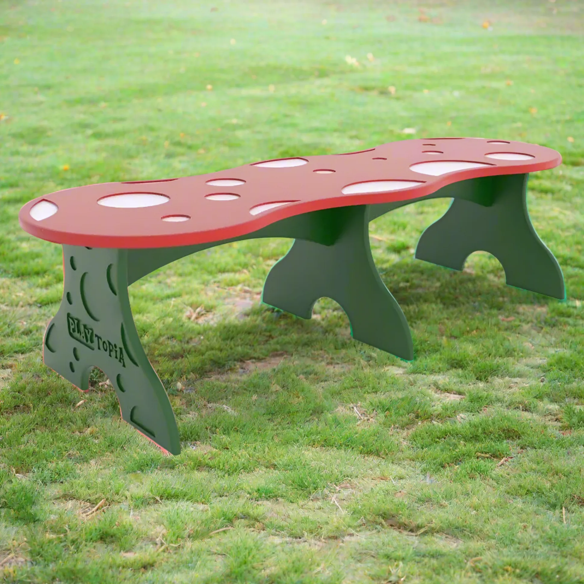 Mushroom Toddler Bench | Bright & Colorful Seating for Preschool Playgrounds