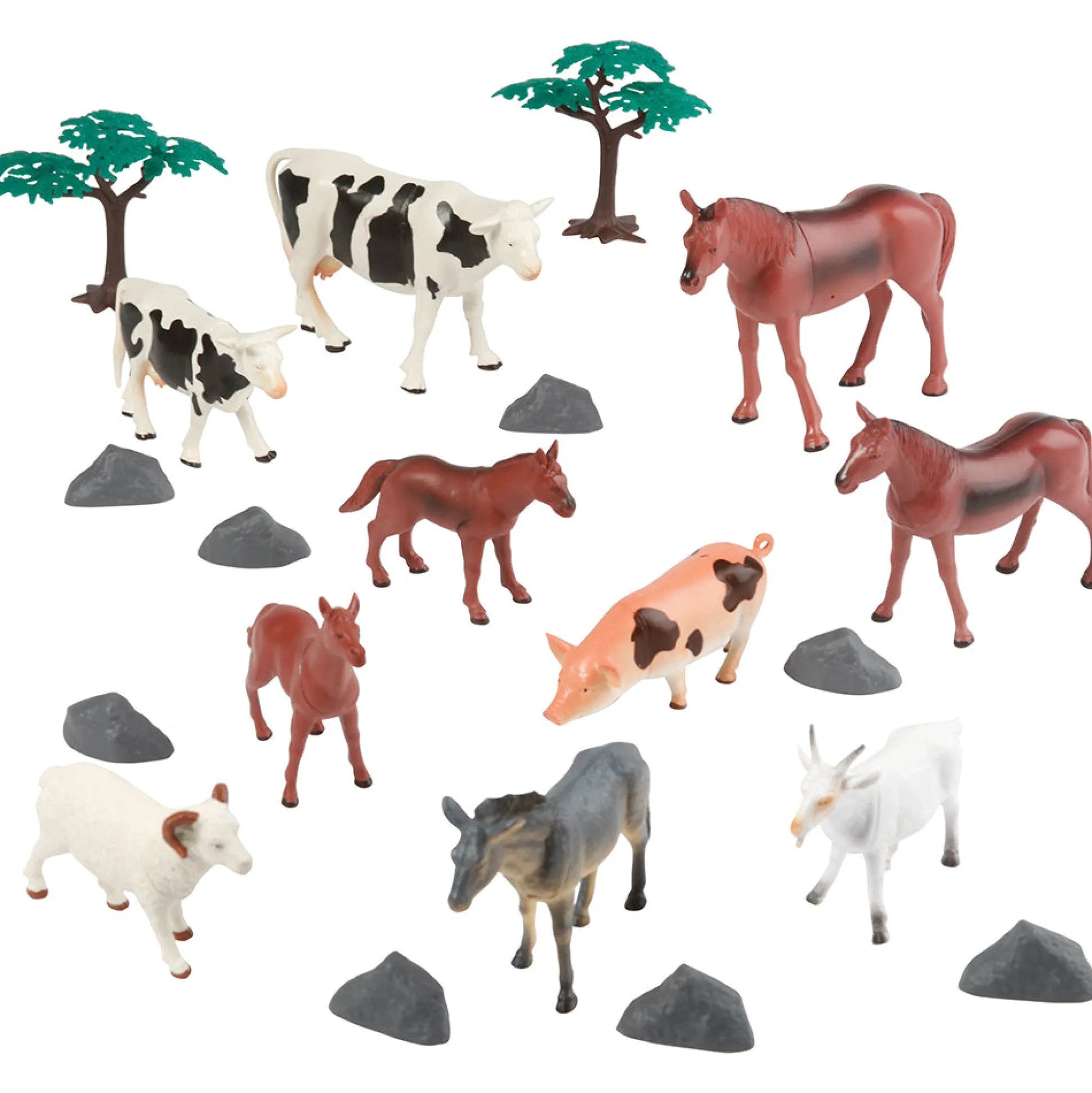 National Geographic 80-Piece Animal Playset with Four Habitats – Farm, Wild, Dinosaur, and Ocean Animals