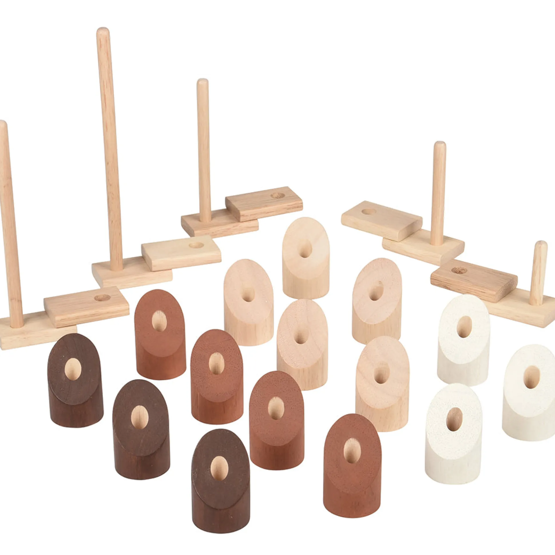 Natural Geo Stacker | 20-Piece Wooden Eco-Friendly Set
