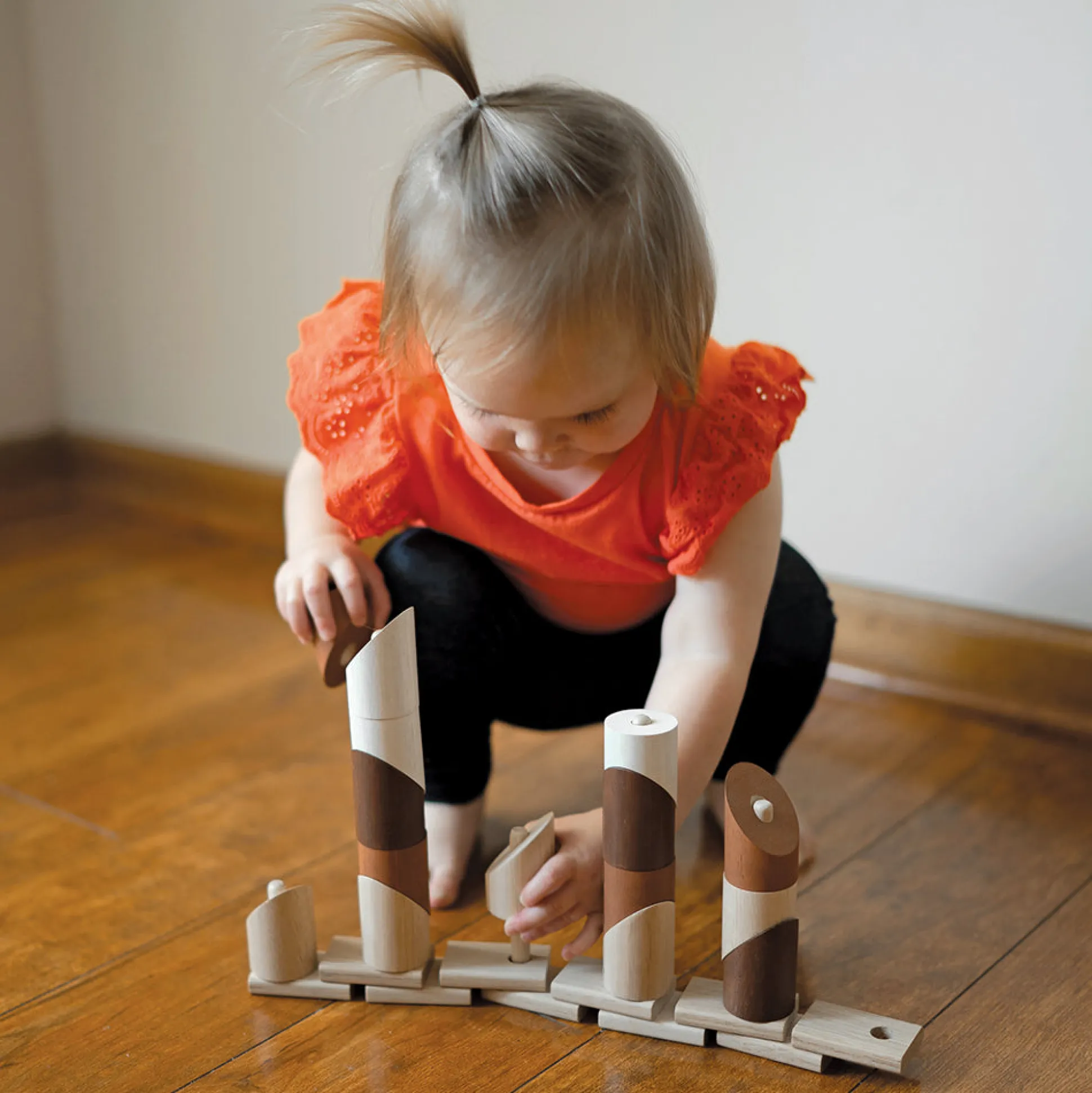 Natural Geo Stacker | 20-Piece Wooden Eco-Friendly Set