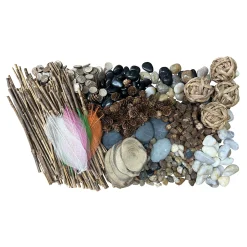 Naturals Discovery Loose Parts Set | Eco-Friendly Sensory STEM Learning Kit with Stones, Wood, Leaves & Natural Materials