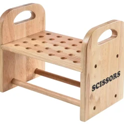 Natural Wood Scissors Holder