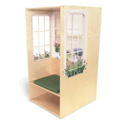 Nature View Classroom Window Seat with Storage & Cushion | Quiet Reading Nook for Early Learning Spaces