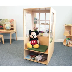 Nature View Classroom Window Seat with Storage & Cushion | Quiet Reading Nook for Early Learning Spaces